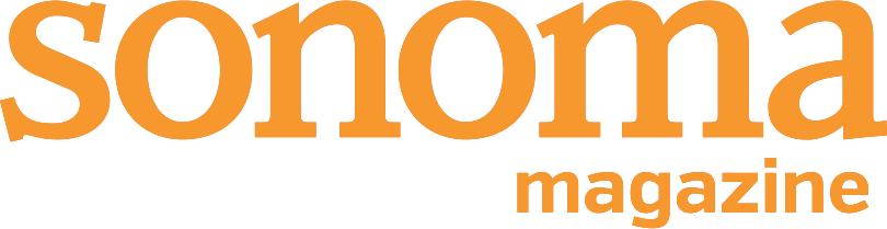 sonoma magazine logo in a creamy orange color